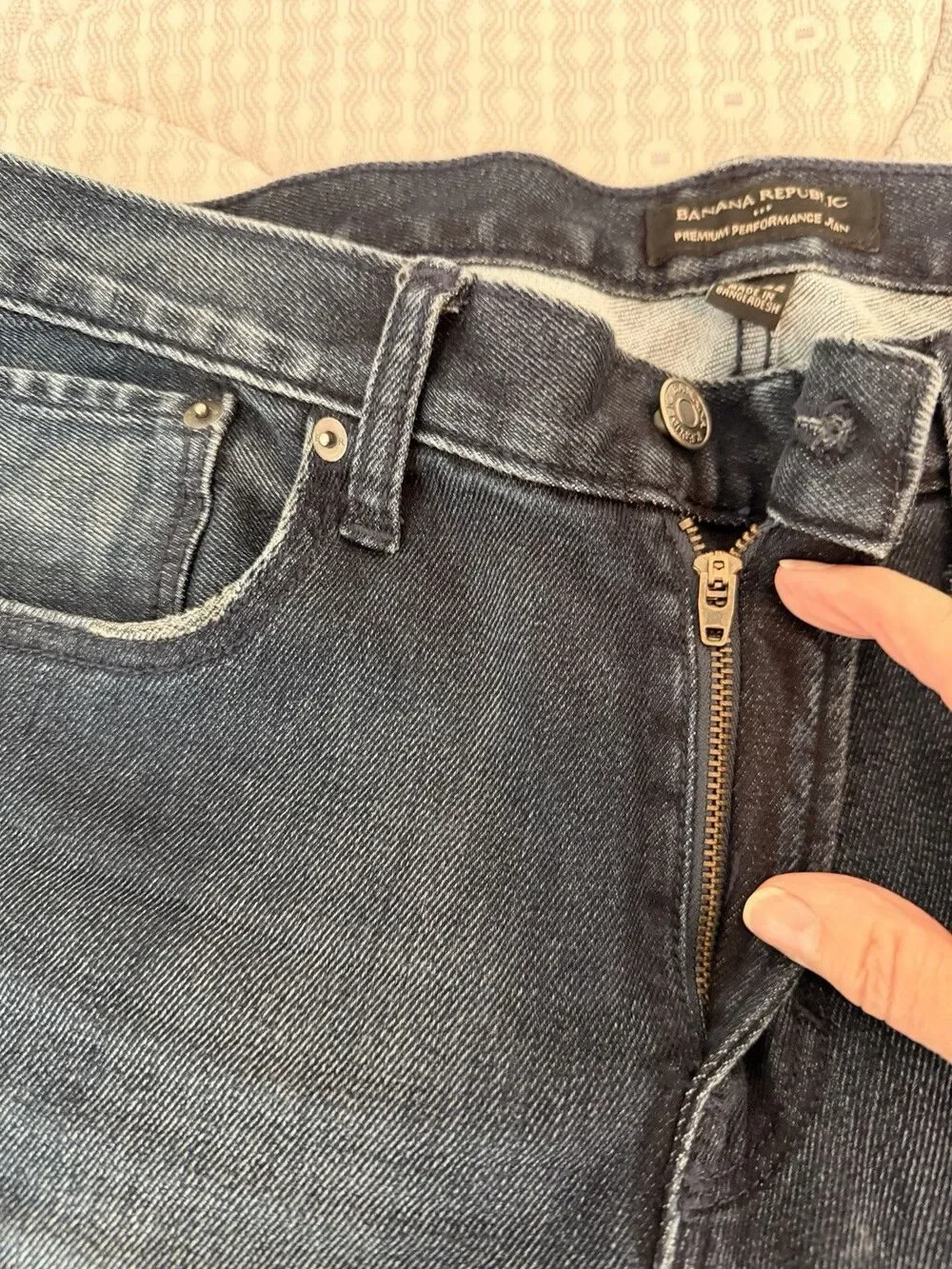 Banana Republic Premium Performance Jeans Mens 32x32 Med Wash Stretch Straight